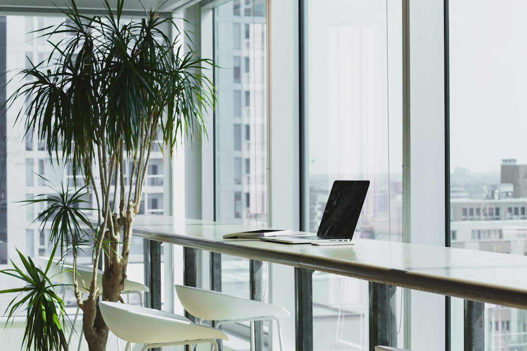 Modern business office workspace representing AI tools and business productivity